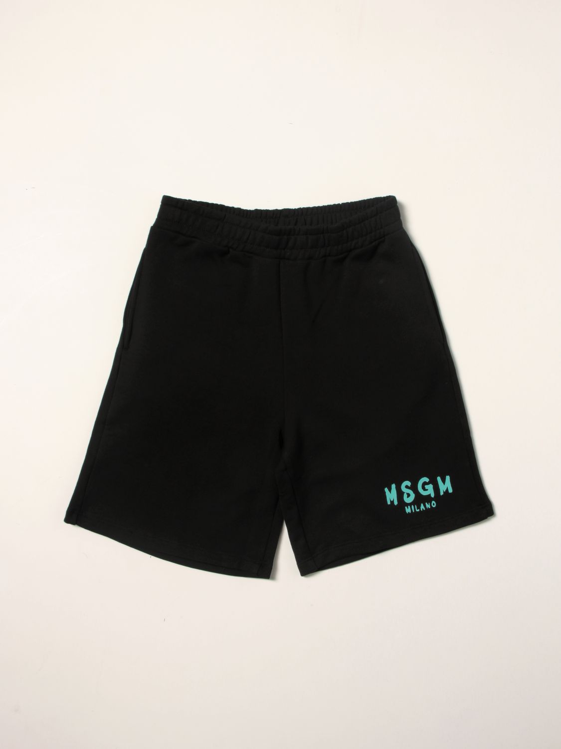 Pantaloncino Msgm Kids: Pantaloncino Msgm Kids in cotone con logo nero 1 1