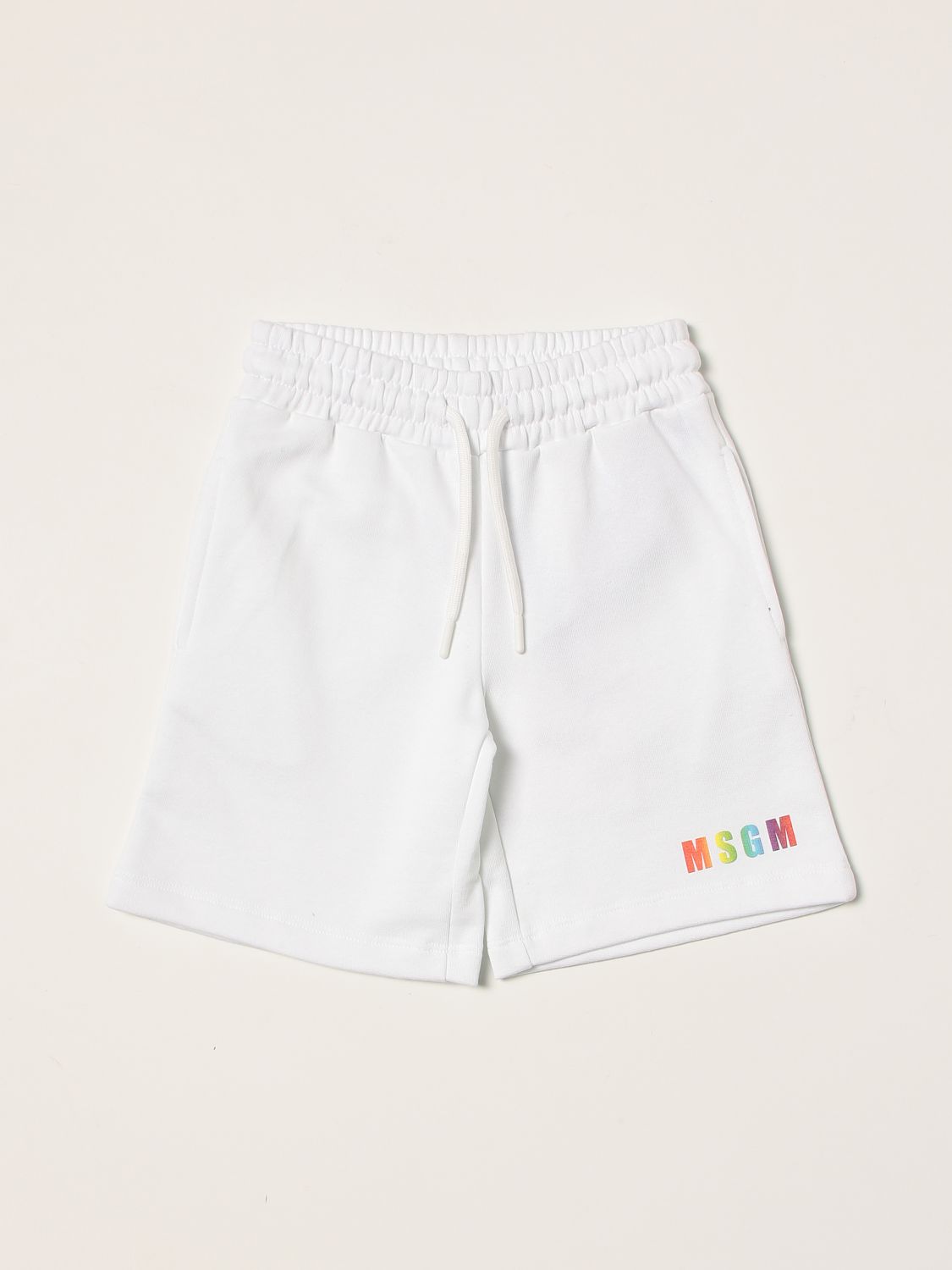 Pantaloncino Msgm Kids: Bermuda Msgm Kids in cotone con logo bianco 1