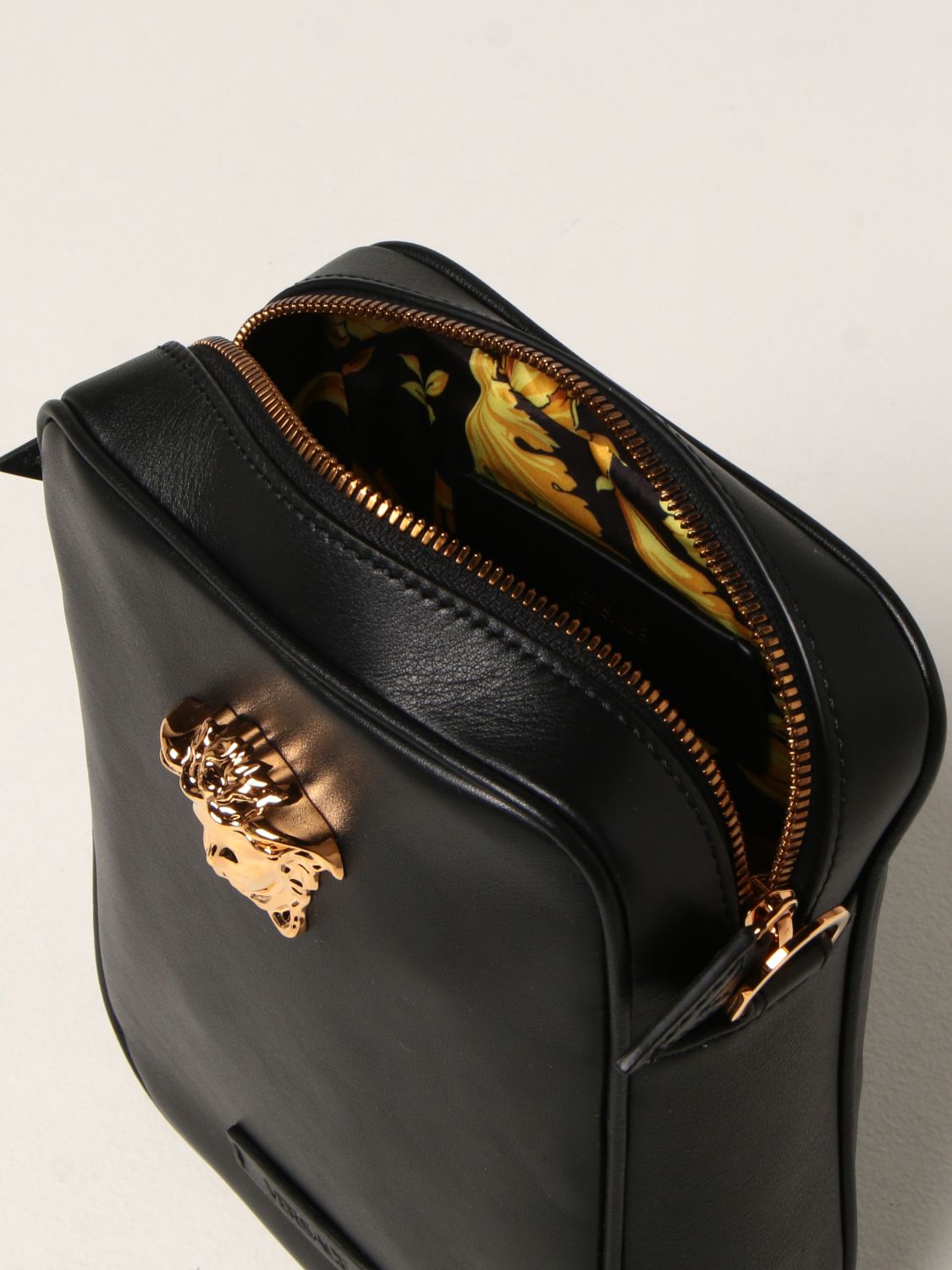Shoulder bag Versace: Versace La Medusa leather bag black 4