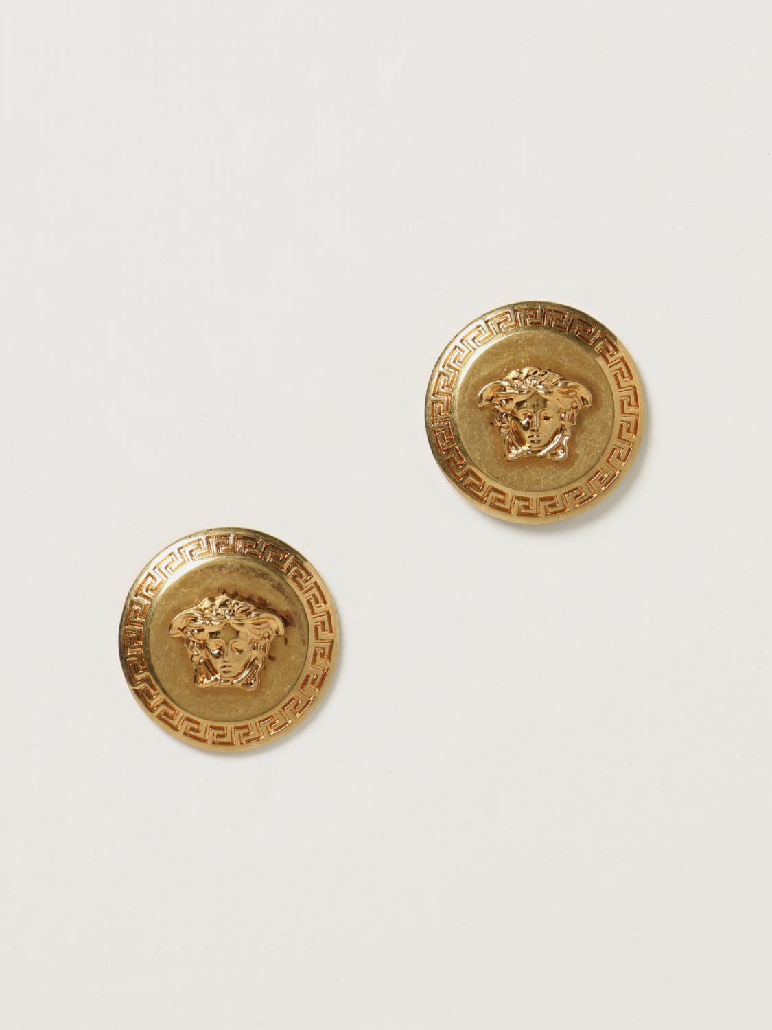 Jewel Versace: Versace Tribute button earrings with Medusa gold 1