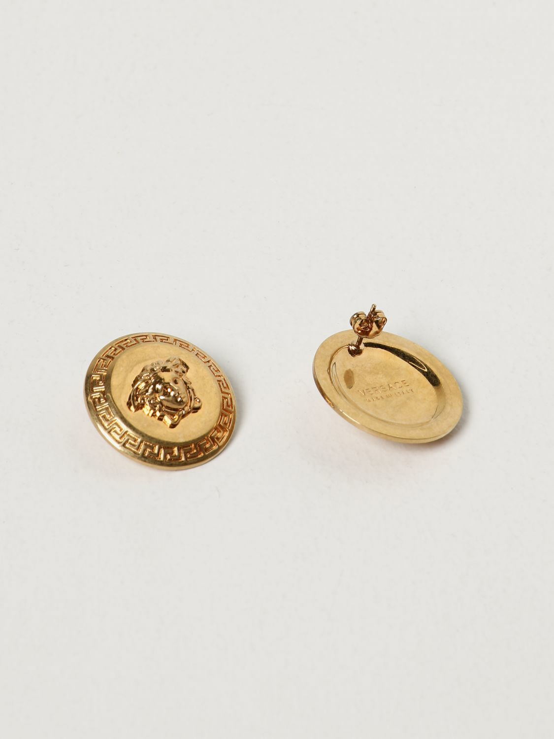 Jewel Versace: Versace Tribute button earrings with Medusa gold 3