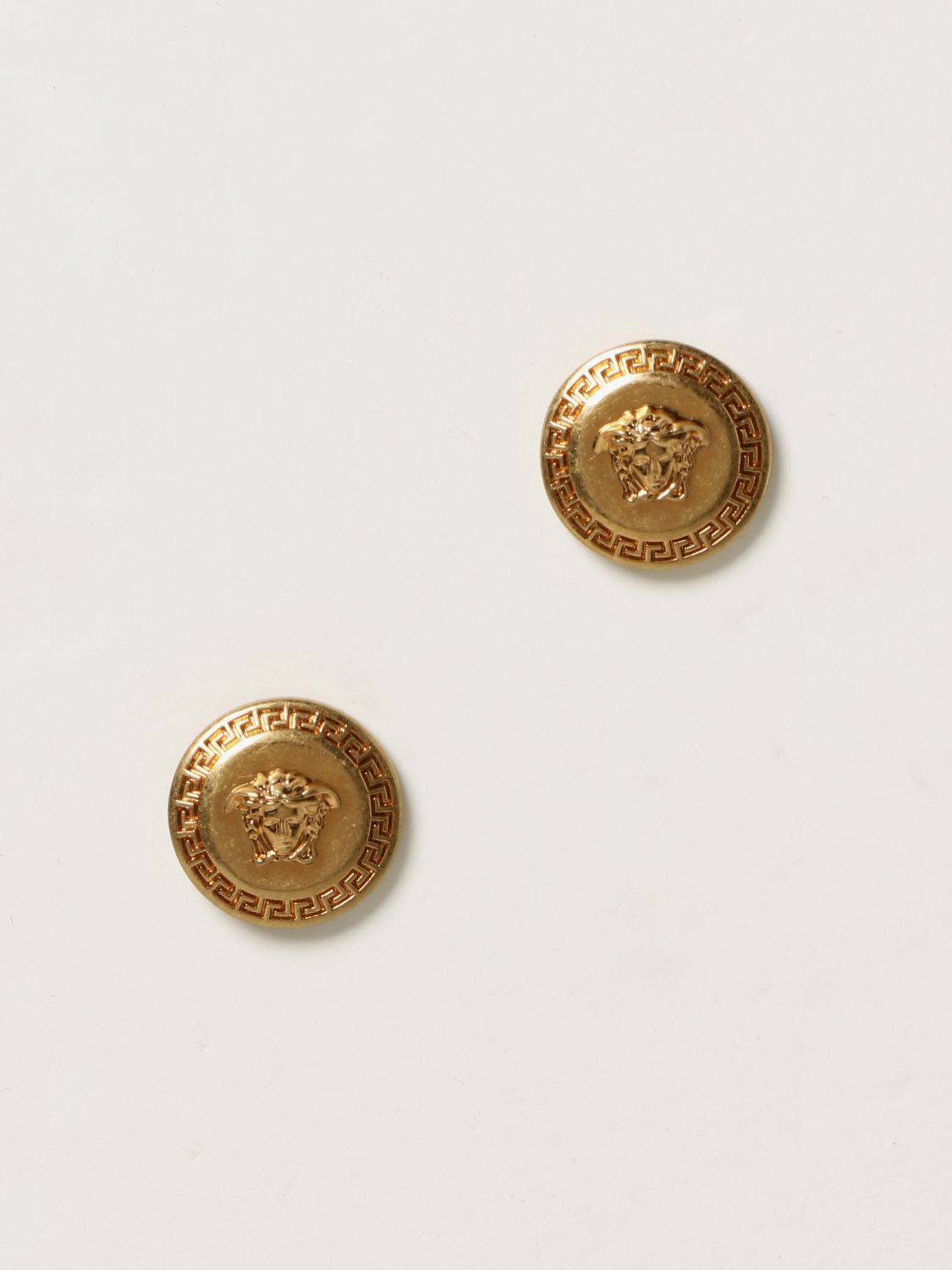 Jewel Versace: Versace Tribute button earrings with Medusa gold 1