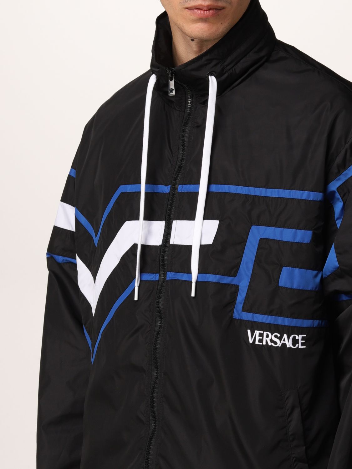 Jacket Versace: Versace technical fabric jacket black 5