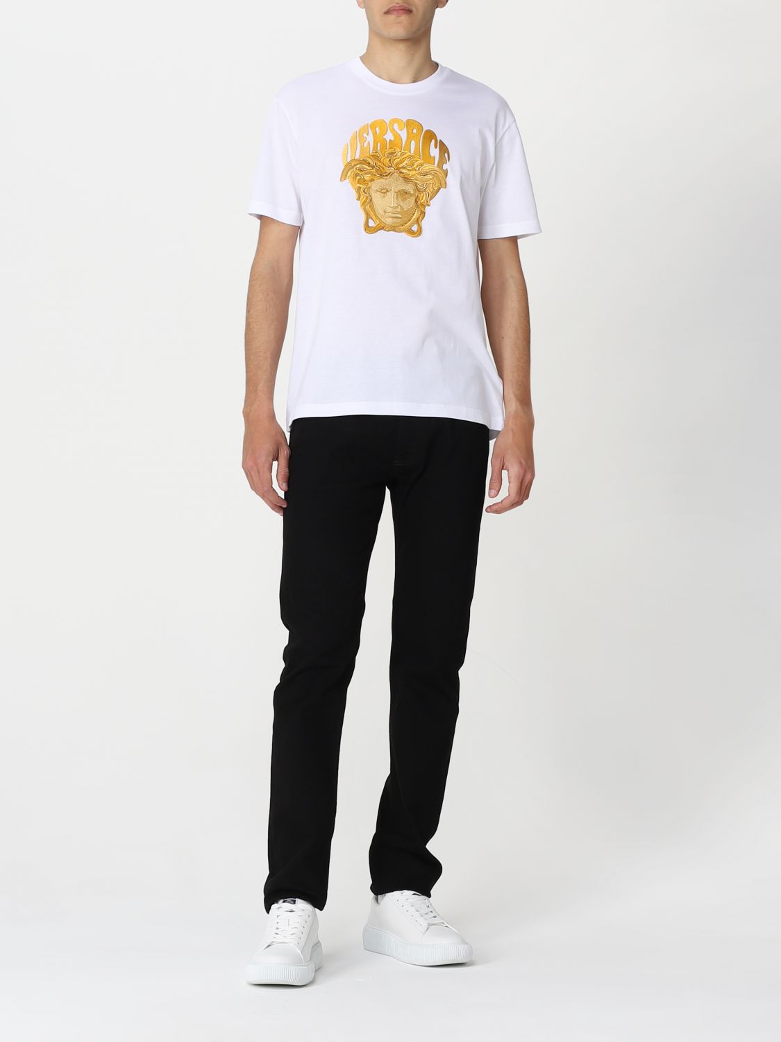 T-Shirt Versace: Versace Herren T-Shirt weiß 2