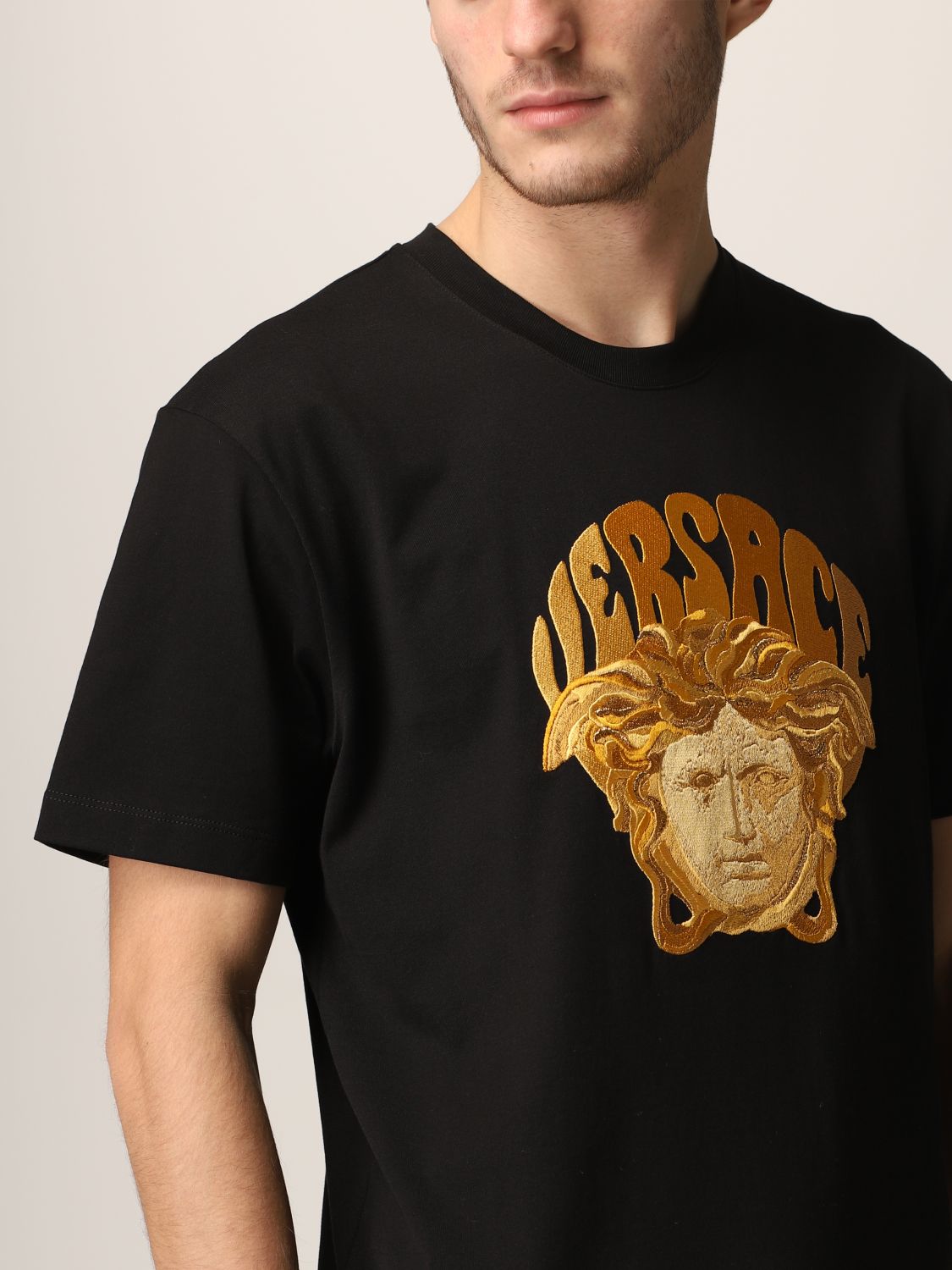 티셔츠 베르사체: 티셔츠 Versace 남성 블랙 4