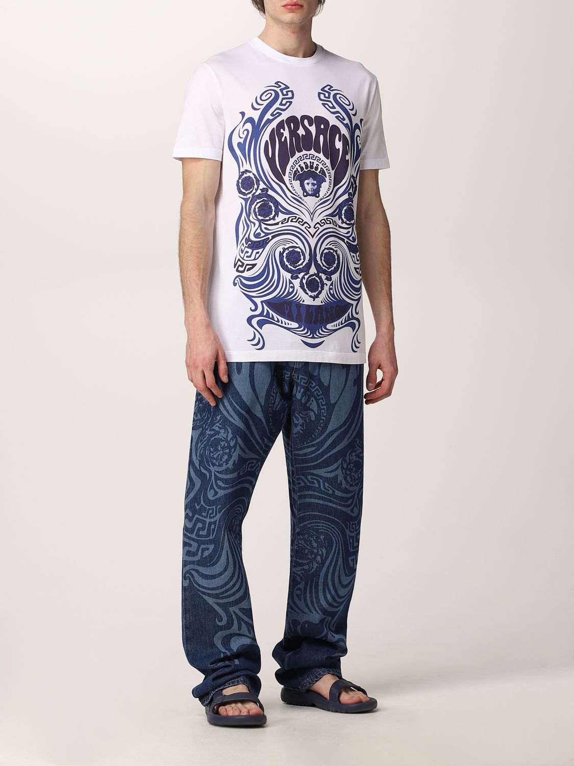 T-shirt Versace: Versace Medusa Music cotton t-shirt white 2