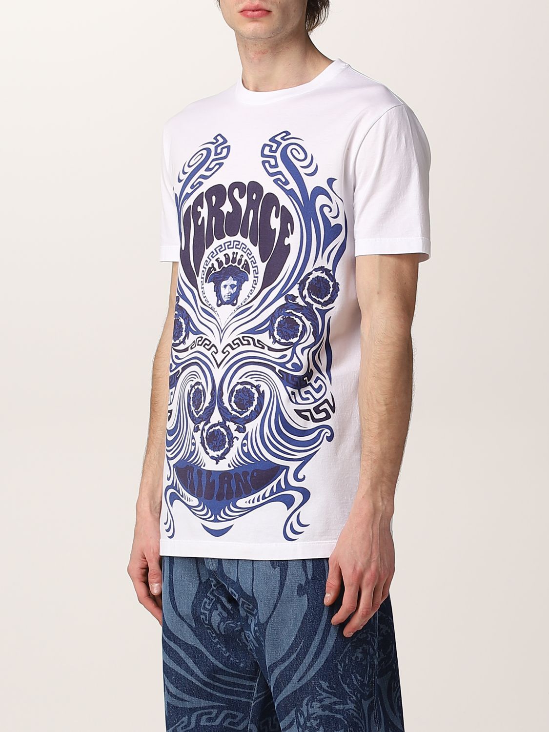T-shirt Versace: Versace Medusa Music cotton t-shirt white 4