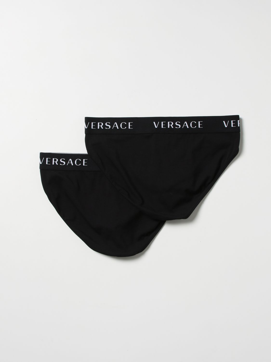 Intimo Versace: Set 2 slip Versace in cotone nero 2