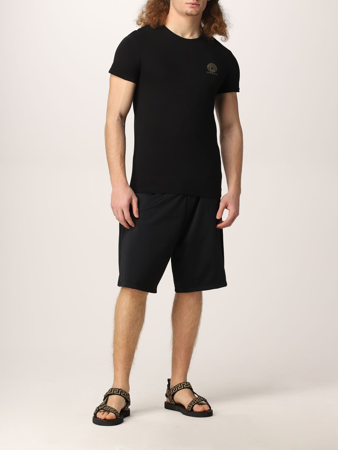 Unterwäsche Versace: T-shirt herren Versace schwarz 2