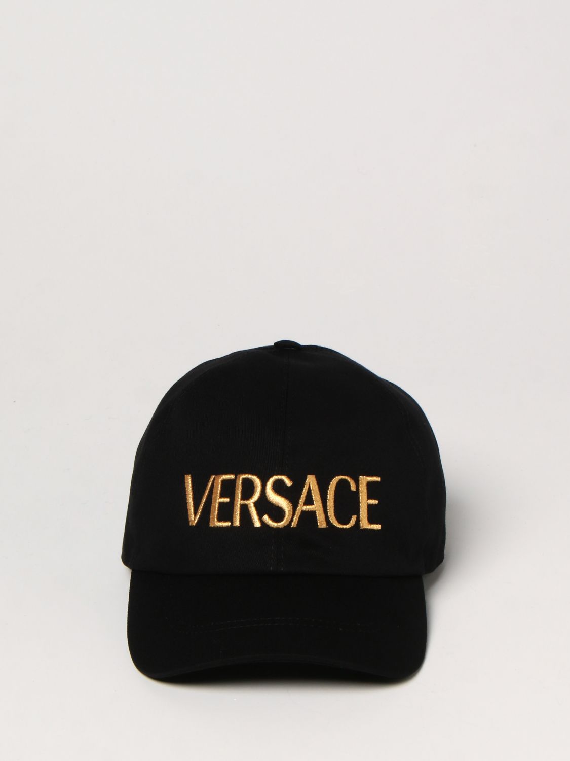 Hat Versace: Versace cotton baseball hat black 2