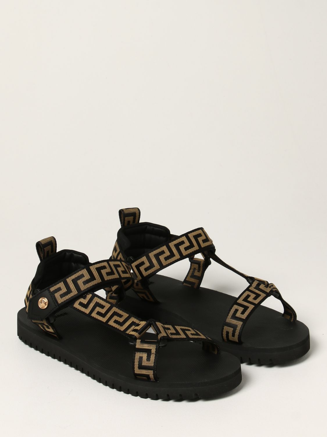 Sandals Versace: Versace La Greca sandals gold 2
