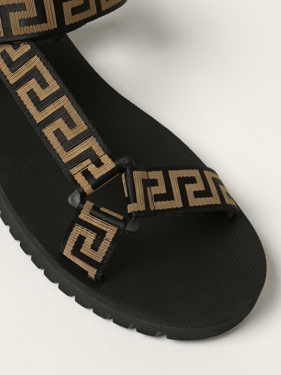 Sandals Versace: Versace La Greca sandals gold 4