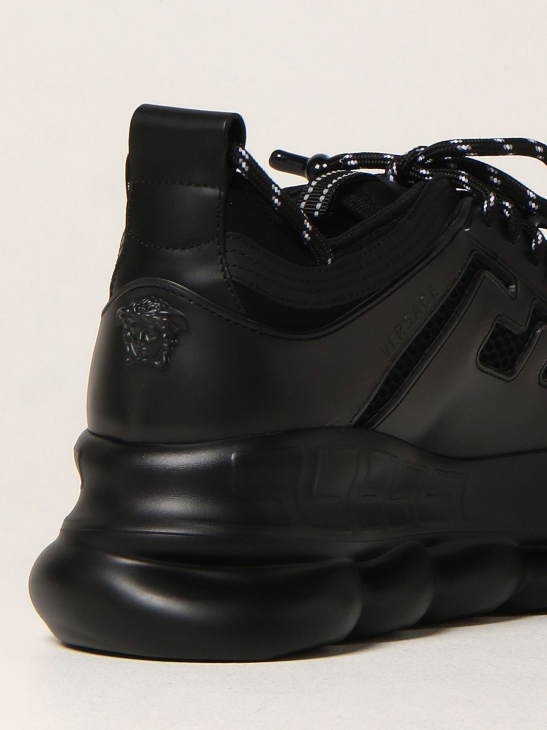 Trainers Versace: Versace Chain Reaction mesh trainers black 3