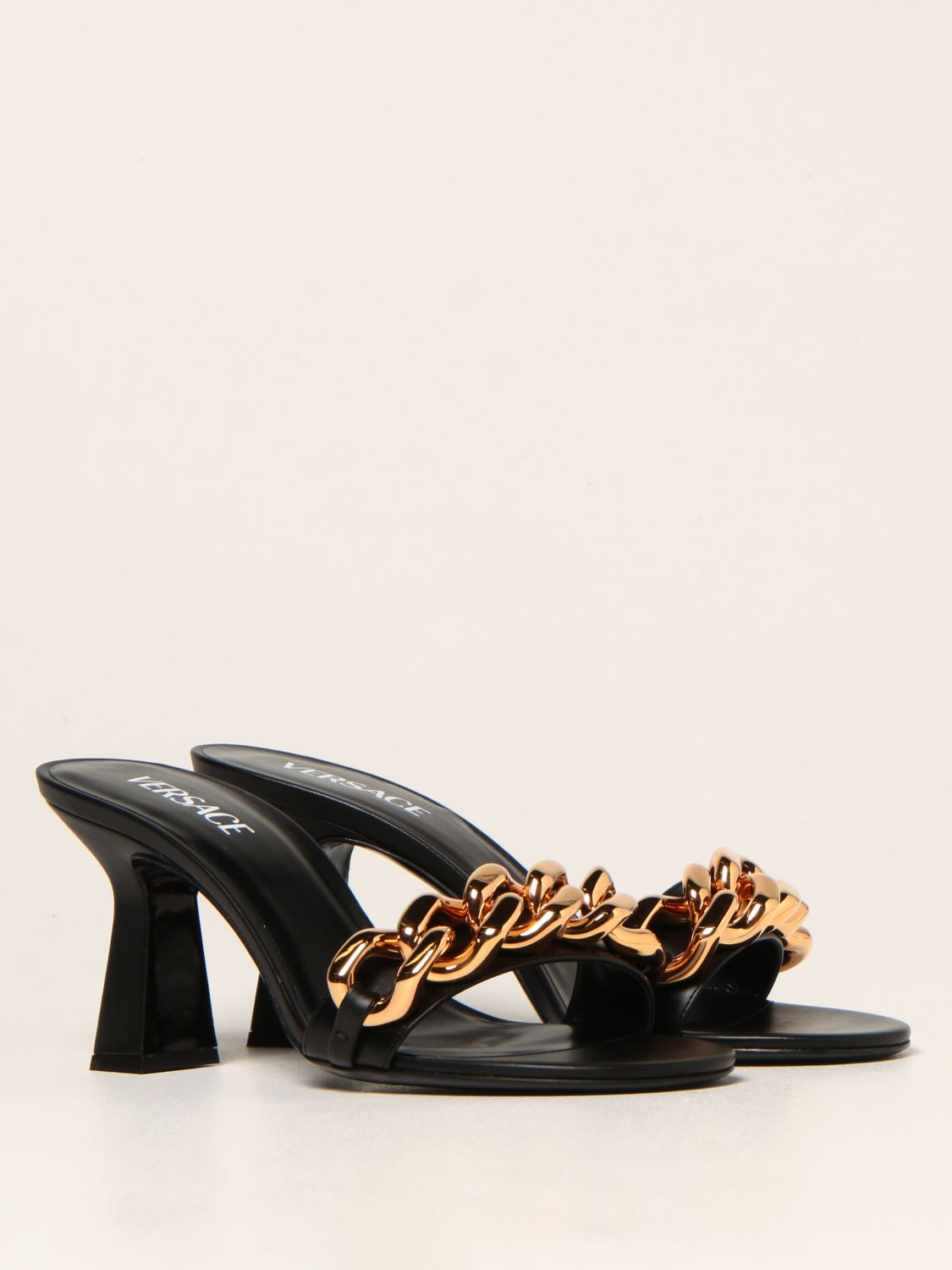 Sandalen mit Absatz Versace: Schuhe damen Versace schwarz 2