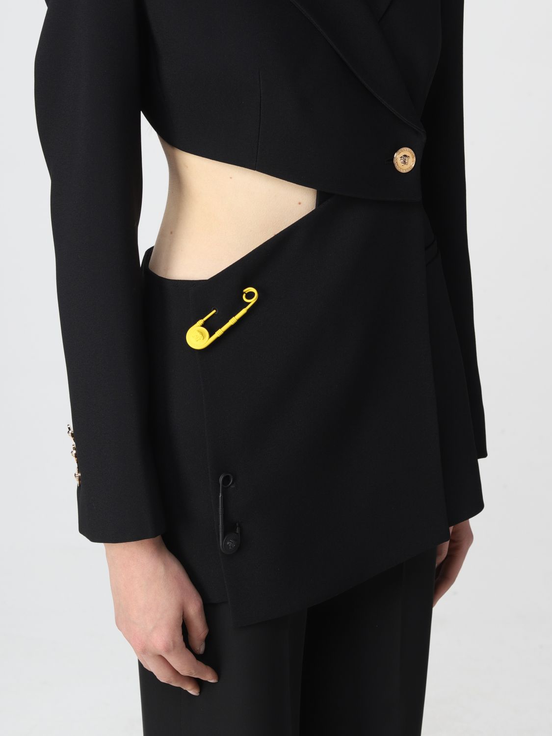 versace asymmetric blazer