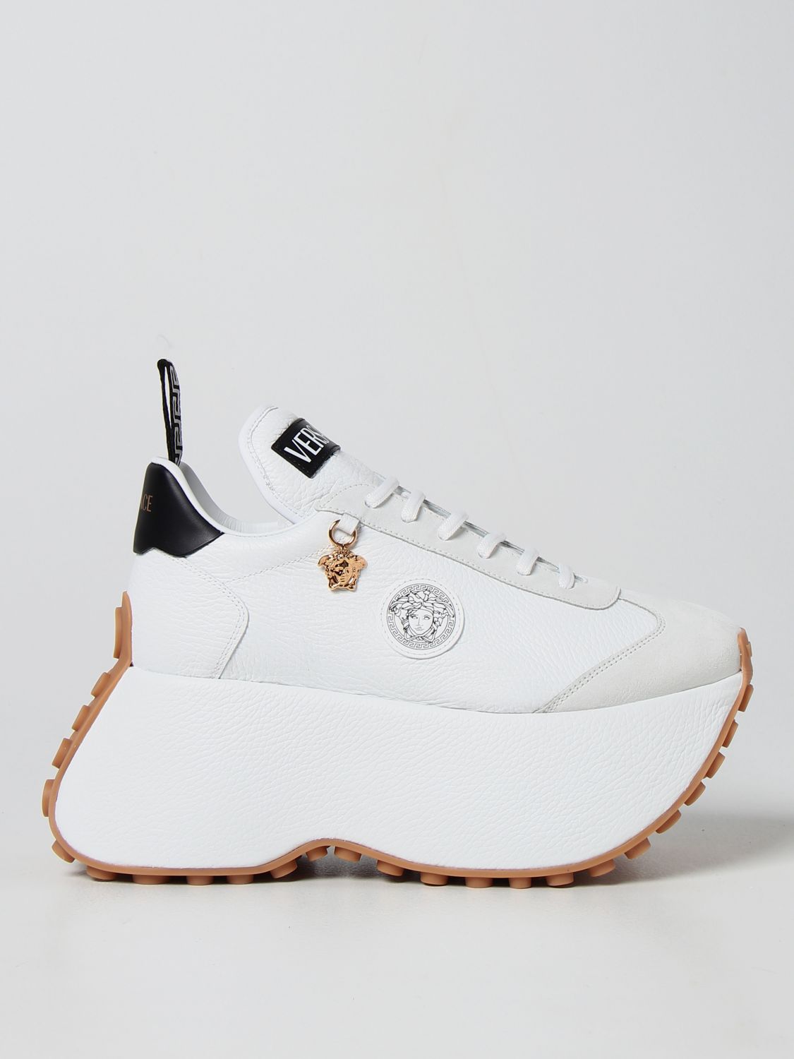 Sneakers Versace: Versace Triplaform leather sneakers white 1