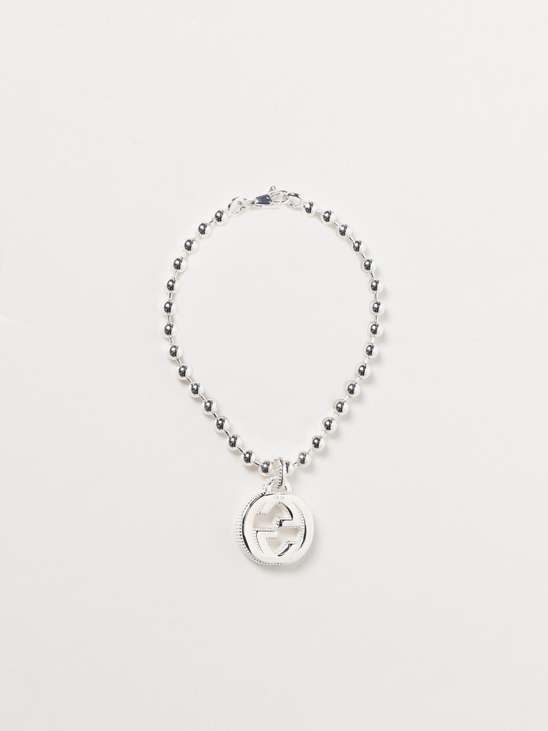 GUCCI Bracciale Interlocking GG in argento 925