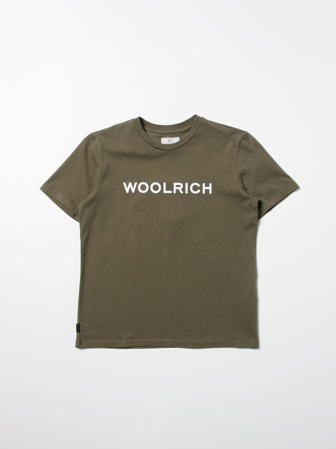 T-shirt Woolrich: T-shirt Woolrich con logo verde 1
