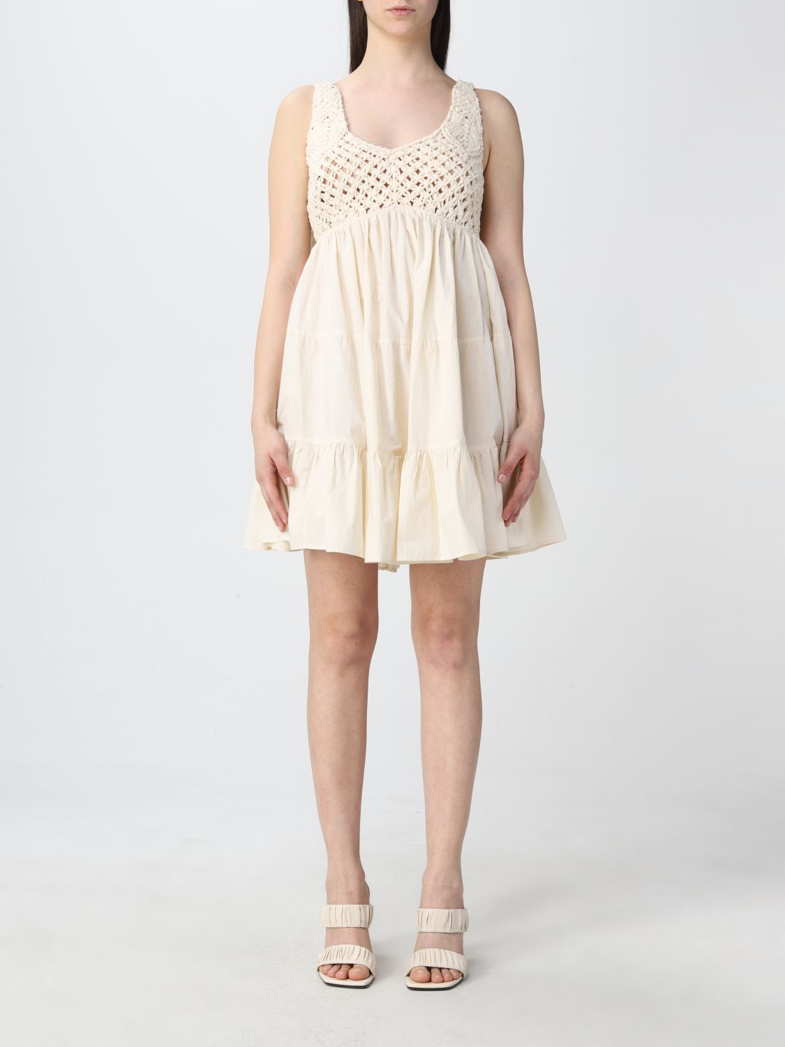 PINKO: dress for woman - Yellow Cream | Pinko dress 1G17J1Y7Y3 online ...