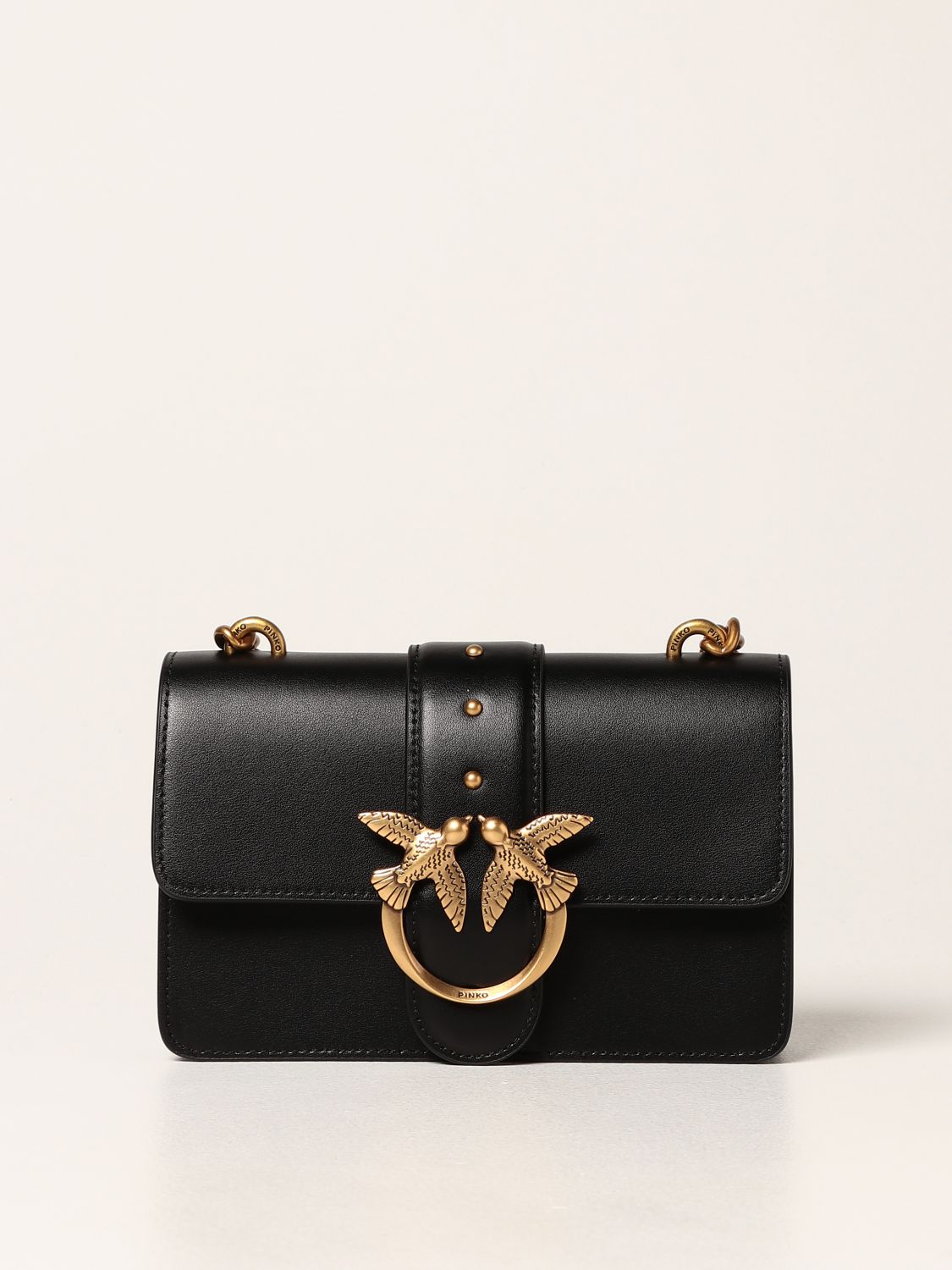 PINKO: Love mini Icon Simply bag in smooth leather - Black | Crossbody Bags  Pinko 1P22JJY7SP GIGLIO.COM