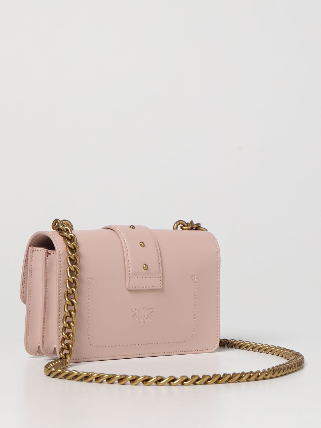 PINKO: Love mini Icon Simply bag in smooth leather - Pink | Pinko ...