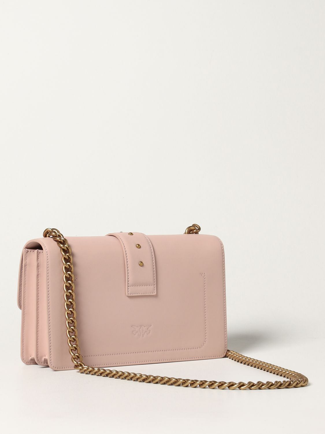 PINKO: Love classic Icon Simply bag in smooth leather - Pink ...