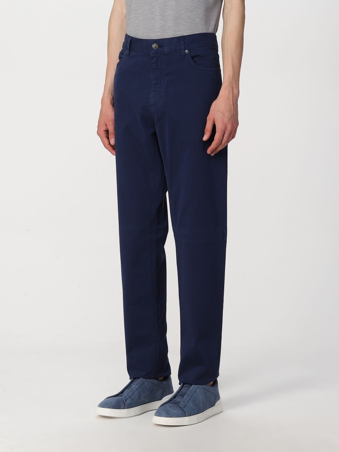 ZEGNA: Pants men Ermenegildo - Denim | Pants Zegna UWPZWCITY GIGLIO.COM