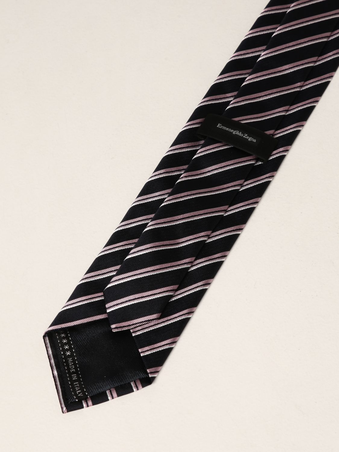 Cravate Zegna: Cravate homme Ermenegildo Zegna noir 1 2
