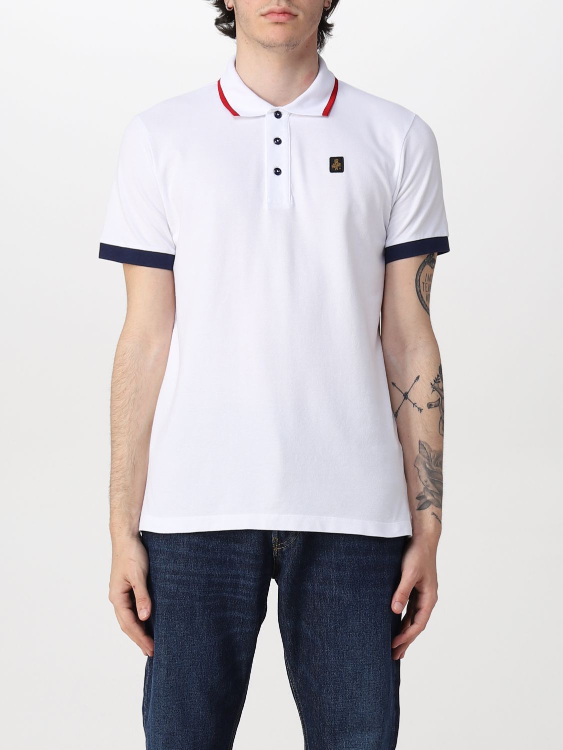 REFRIGIWEAR: polo shirt for man - White | Refrigiwear polo shirt ...