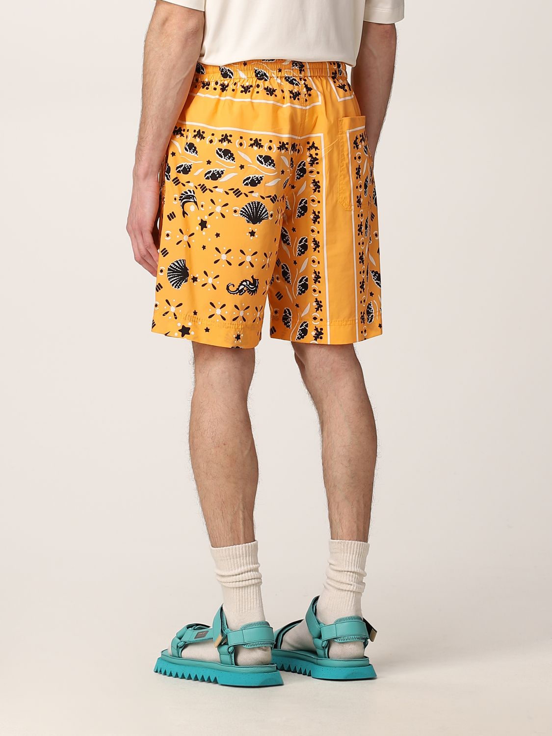 Msgm jogging bermuda shorts with bandana print