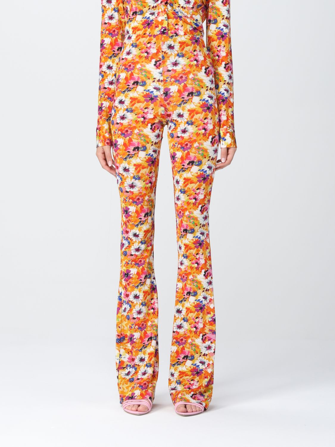 MSGM: pants for woman - Tangerine | Msgm pants 3242MDP108A227358 online ...
