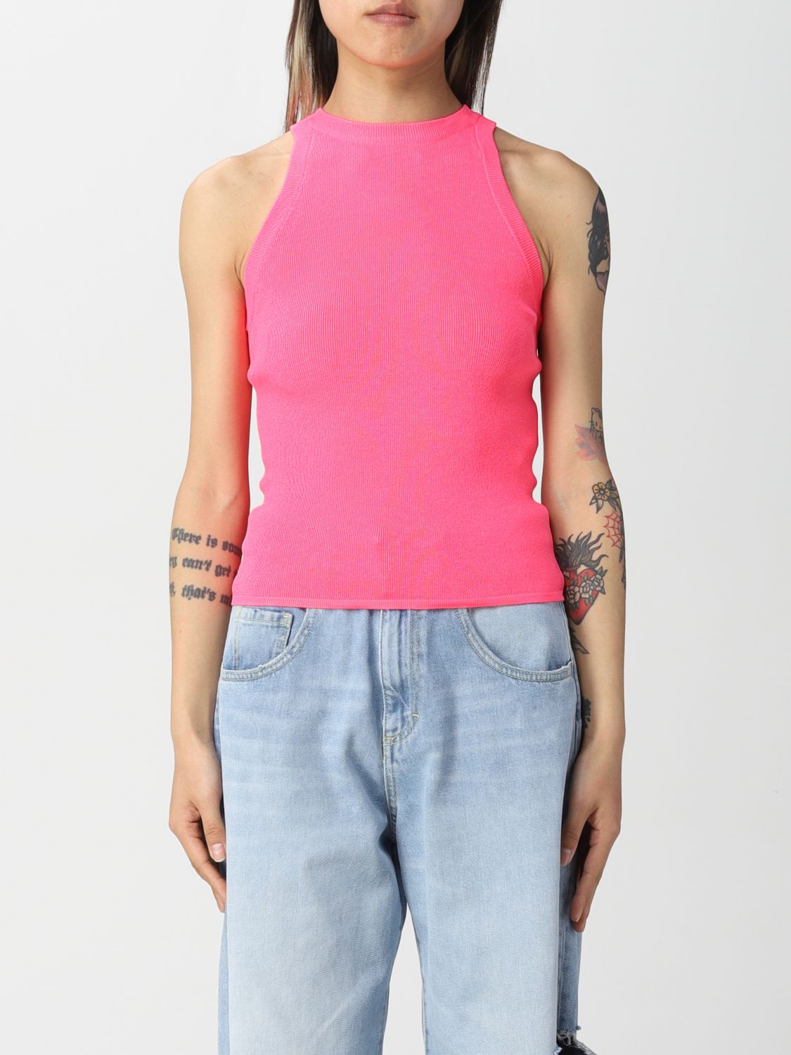MSGM TOP MSGM WOMAN COLOR PINK,358835010