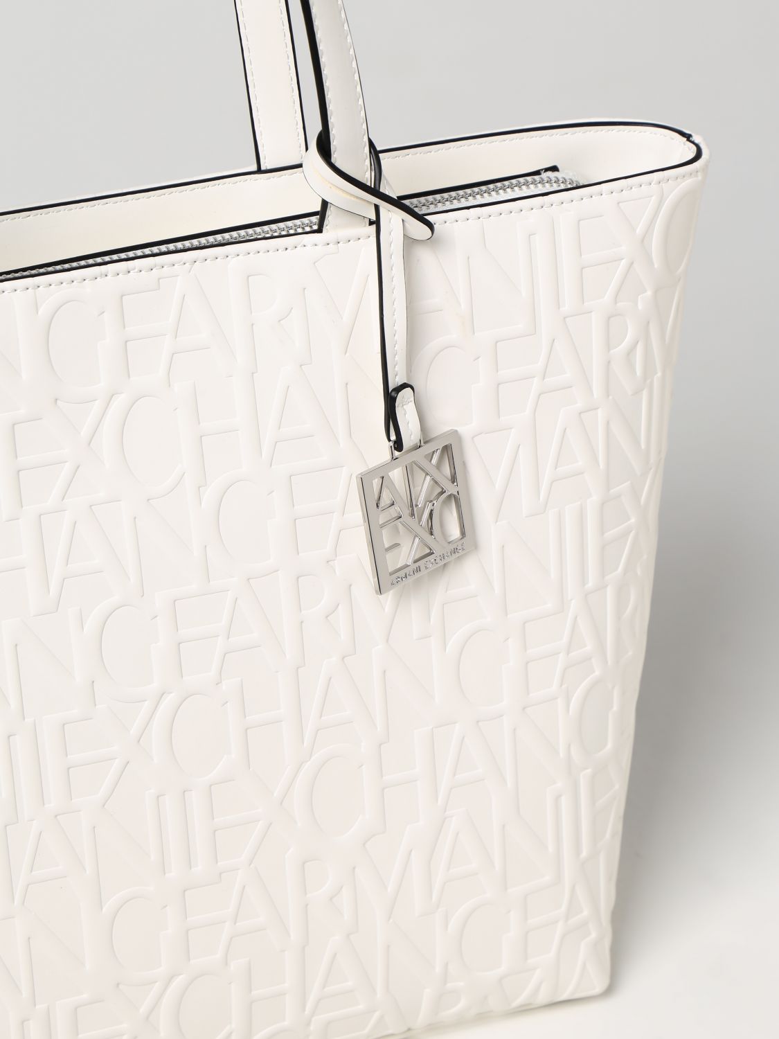 armani exchange white bag