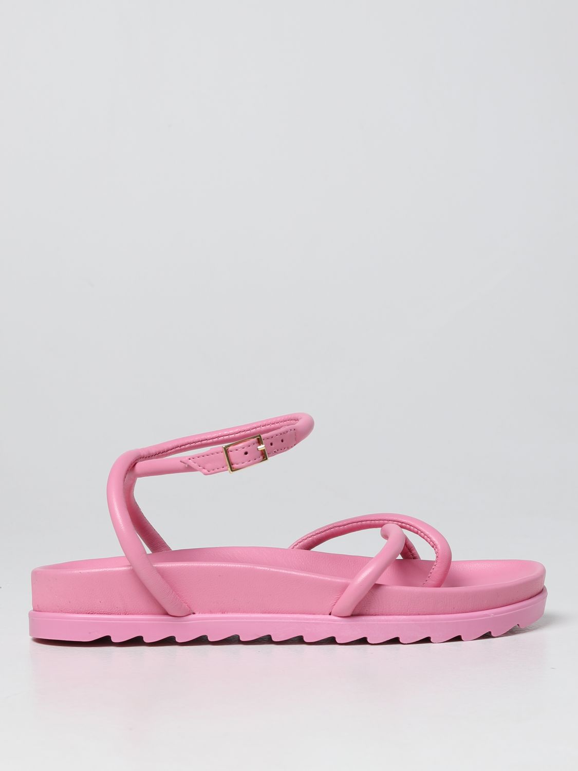 Chiara Ferragni Thong Sandal In Leather In Pink | ModeSens