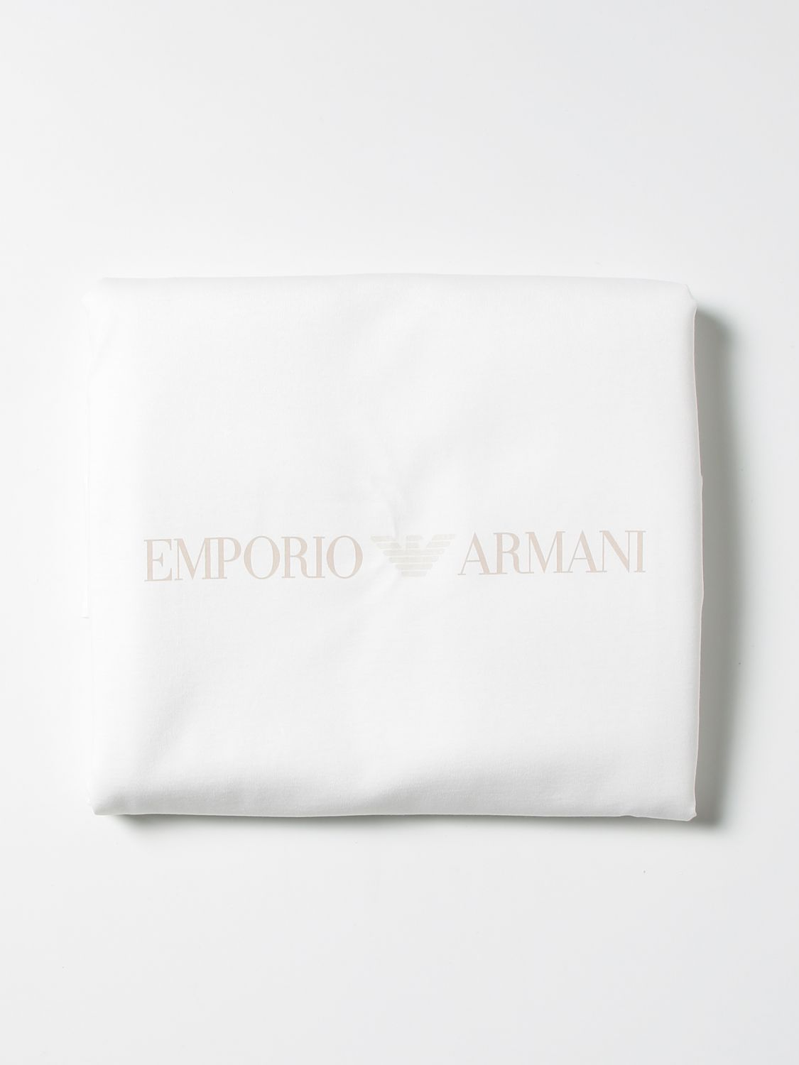 Copertina Emporio Armani: Coperta Emporio Armani in cotone beige 1