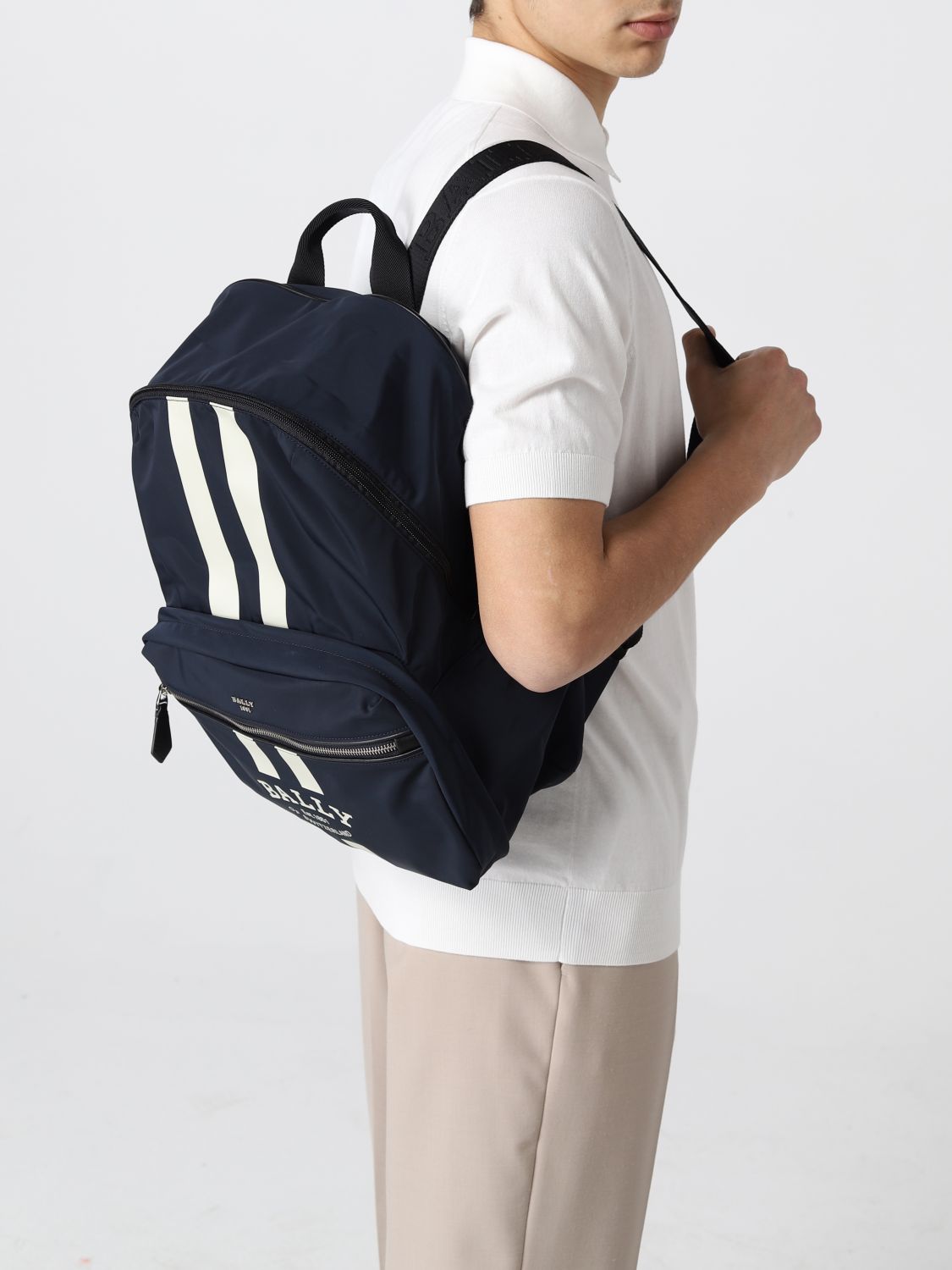 Backpack Bally: Bally Fixie recycled nylon backpack blue 2