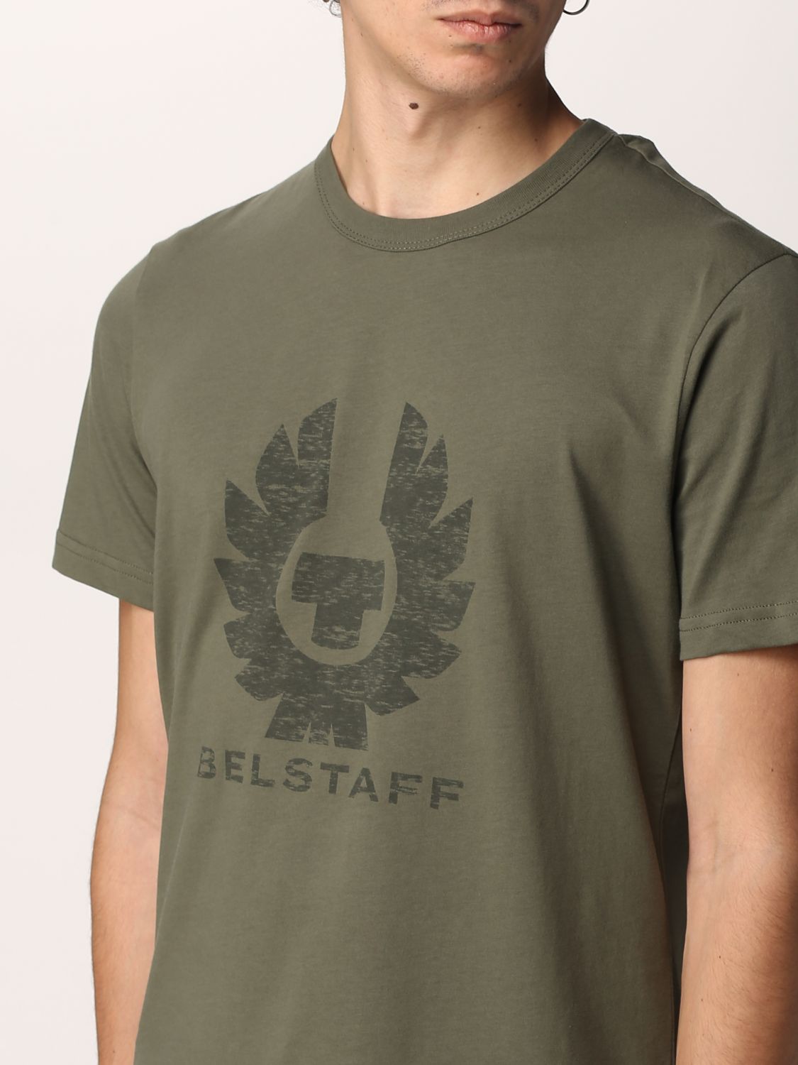 T-shirt Belstaff: T-shirt Belstaff in cotone con logo militare 3