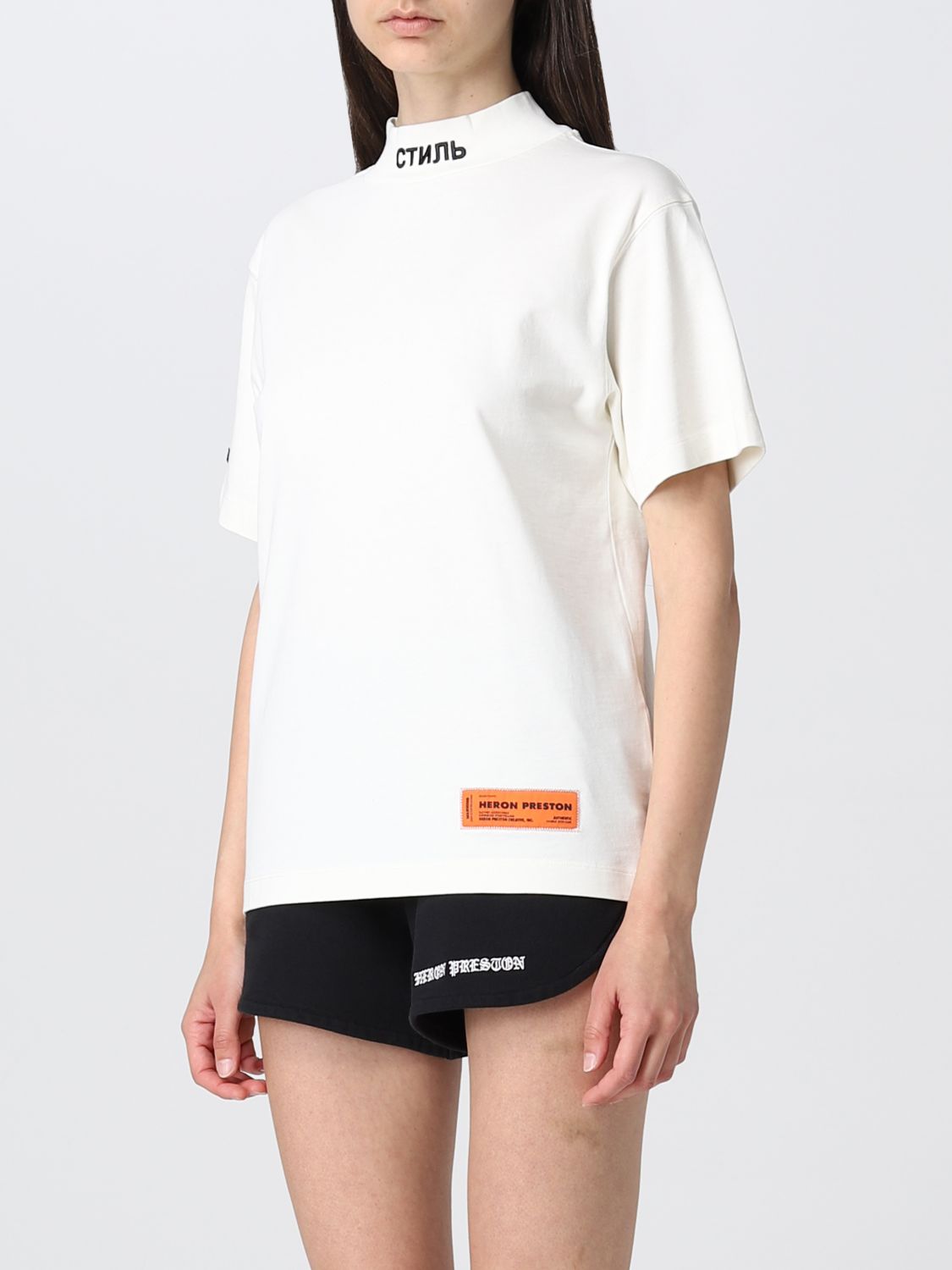HERON PRESTON: T-shirt women - White | T-Shirt Heron Preston ...