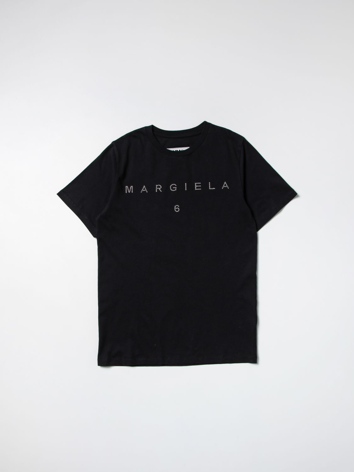 T-shirt Mm6 Maison Margiela: T-shirt MM6 Maison Margiela con logo nero 1