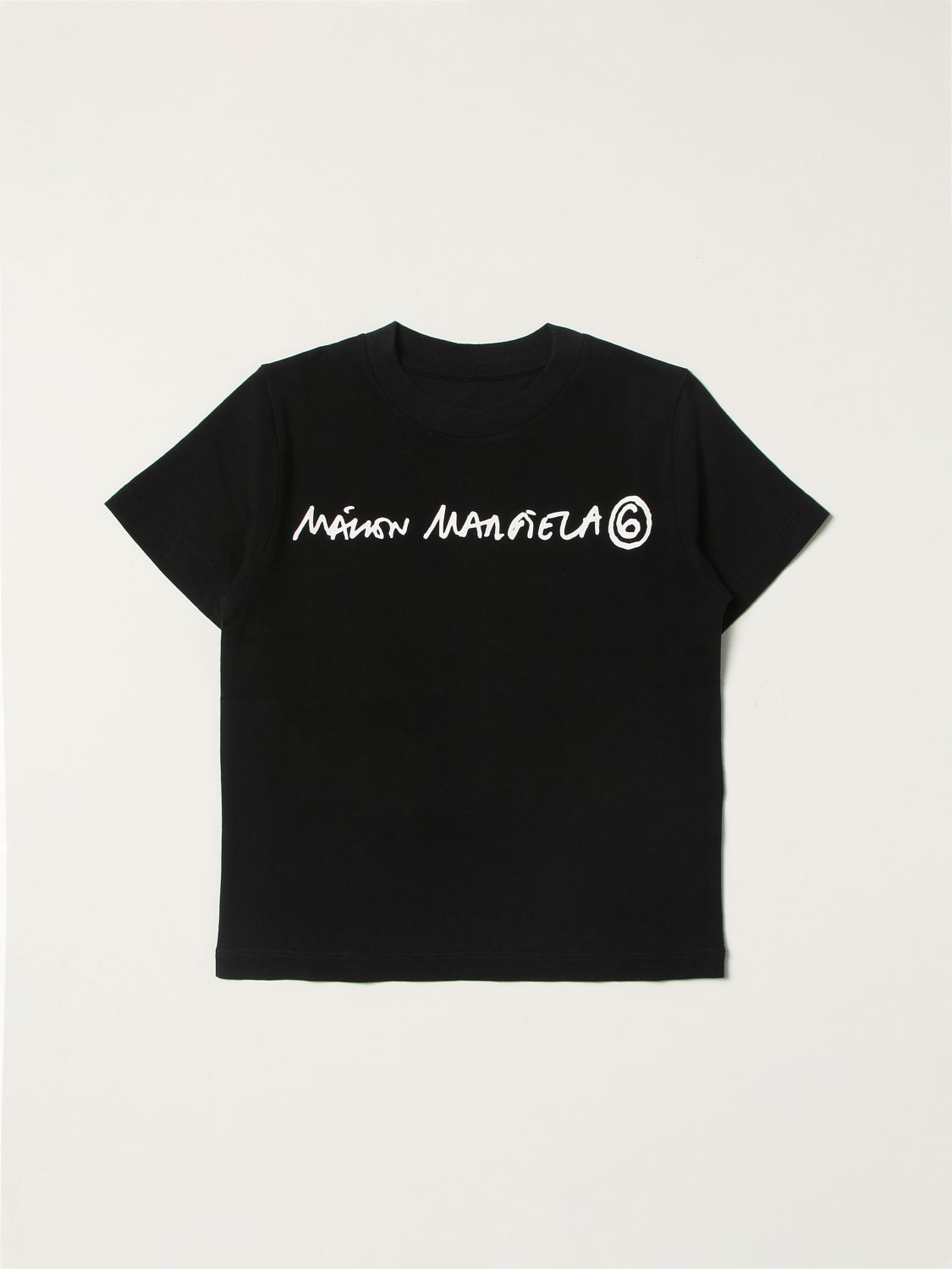 T-shirt Mm6 Maison Margiela: T-shirt Mm6 Maison Margiela in cotone nero 1