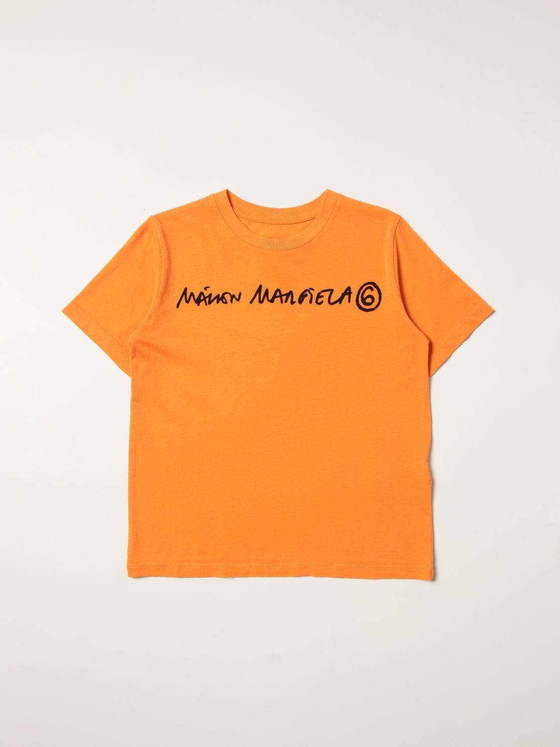 Футболка Mm6 Maison Margiela: Футболка Mm6 Maison Margiela девочка оранжевый 1