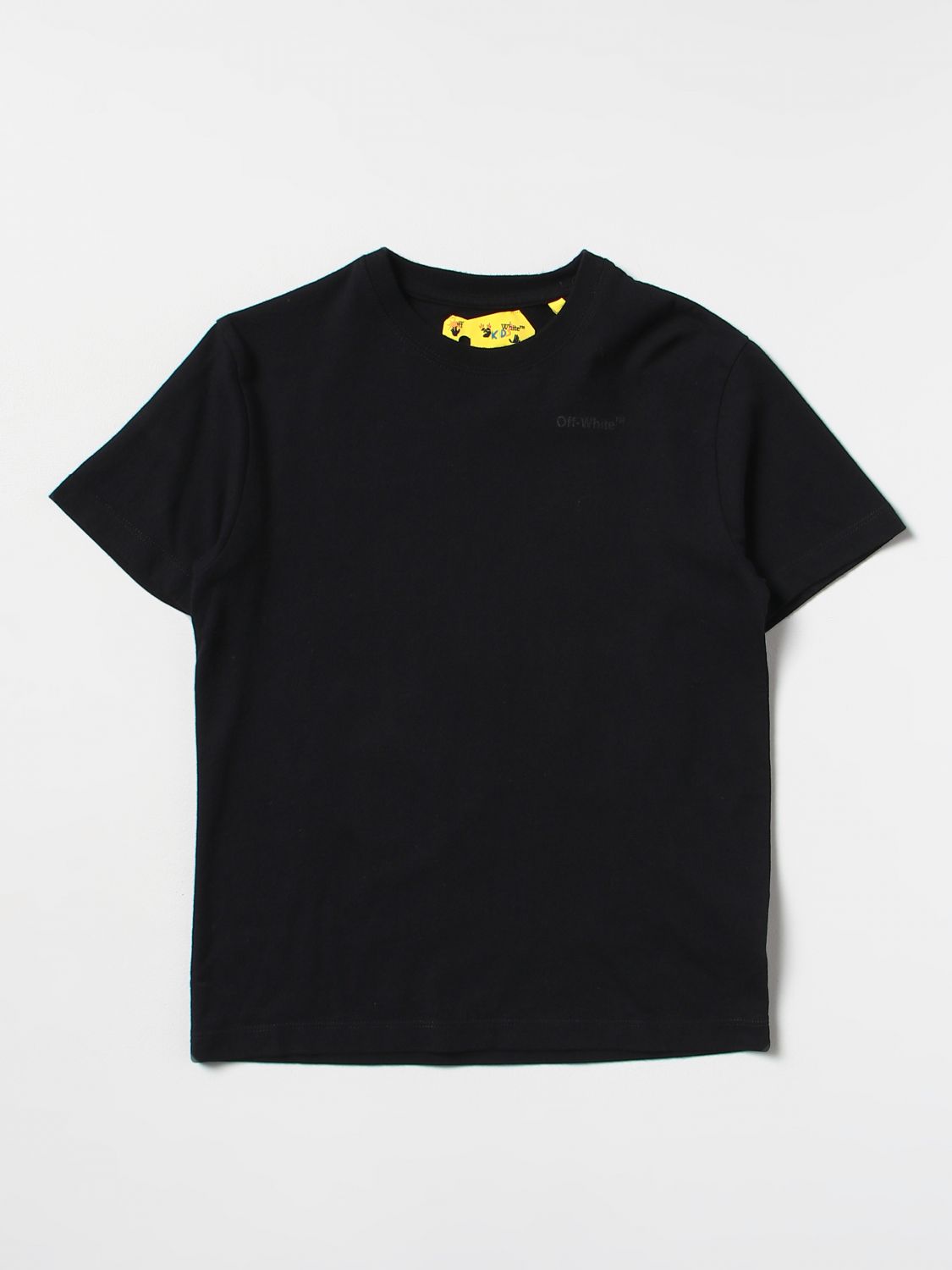 Off-white Kids' Cotton T-shirt With Back Print In Black 1