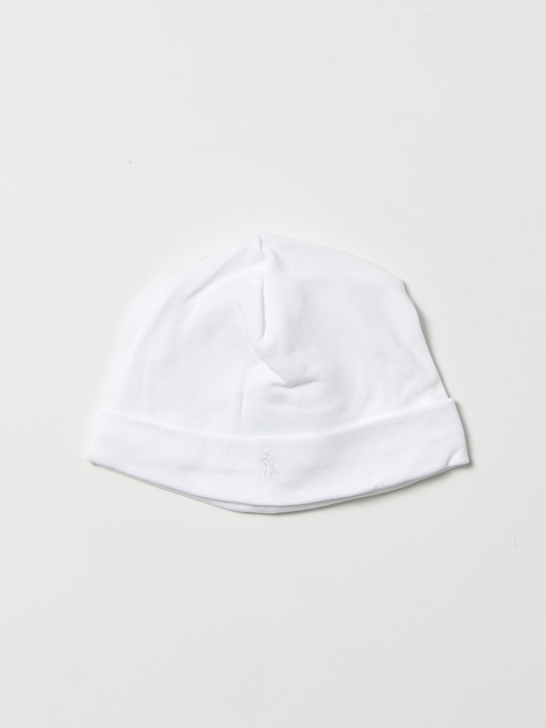 Cappello neonato Polo Ralph Lauren: Cuffia Polo Ralph Lauren con pony bianco 1