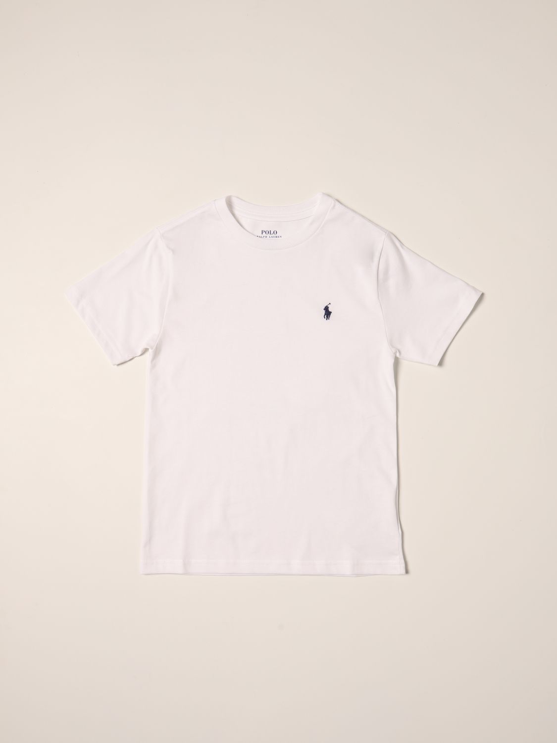 T-shirt Polo Ralph Lauren: T-shirt Polo Ralph Lauren in cotone con logo bianco 1