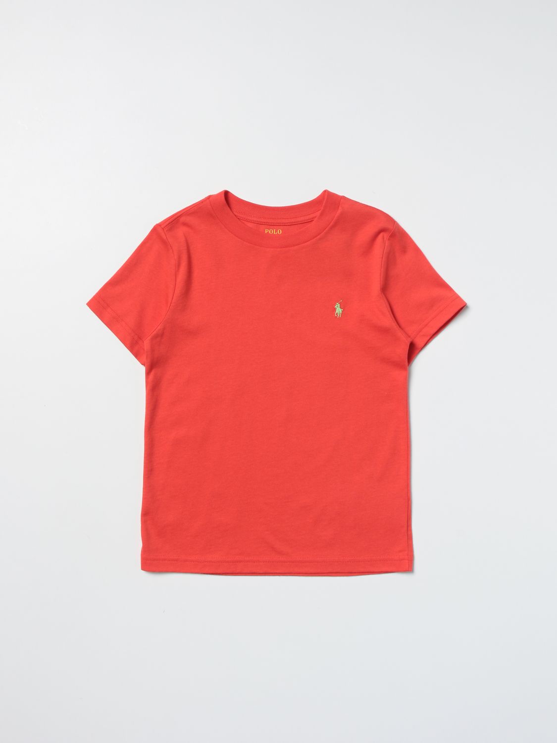T-shirt Polo Ralph Lauren: T-shirt Polo Ralph Lauren in cotone corallo 1