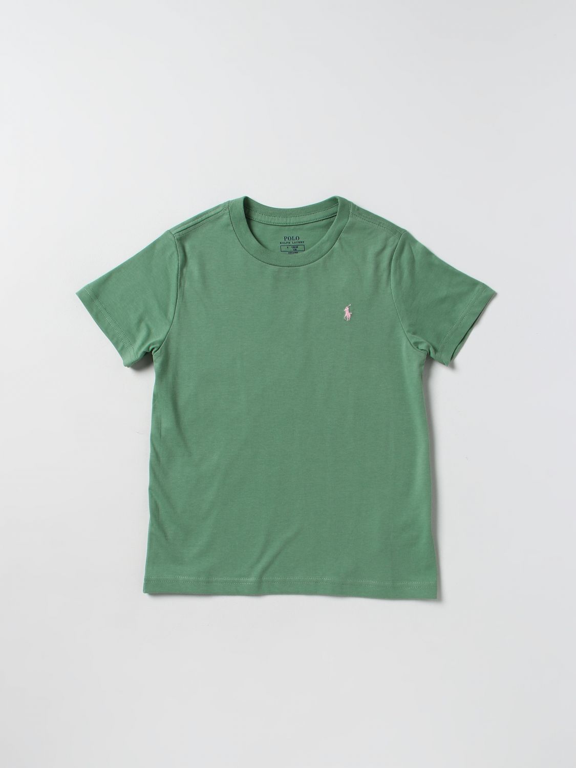 Polo Ralph Lauren Kids' Cotton T-shirt In Grass Green
