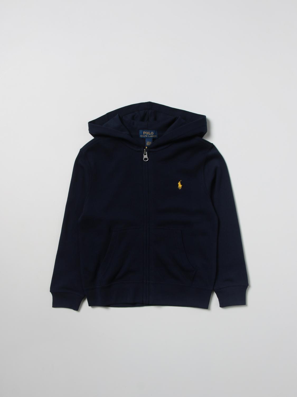 navy blue polo sweatshirt
