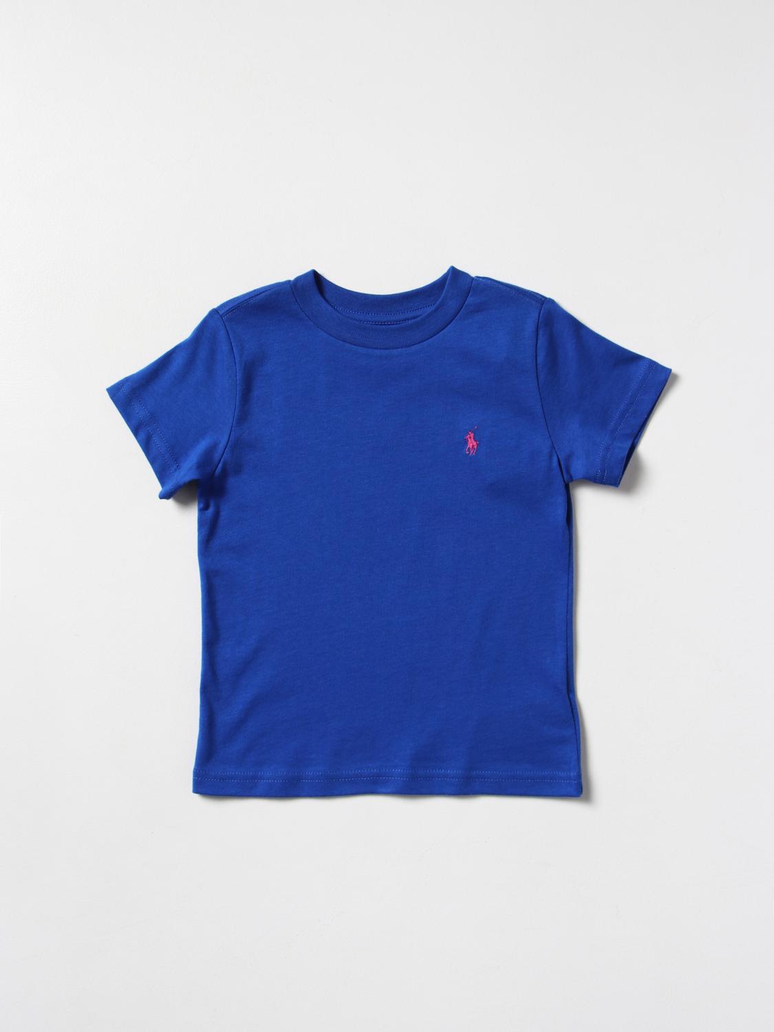 Polo Ralph Lauren Kids' Cotton T-shirt With Logo In Royal Blue