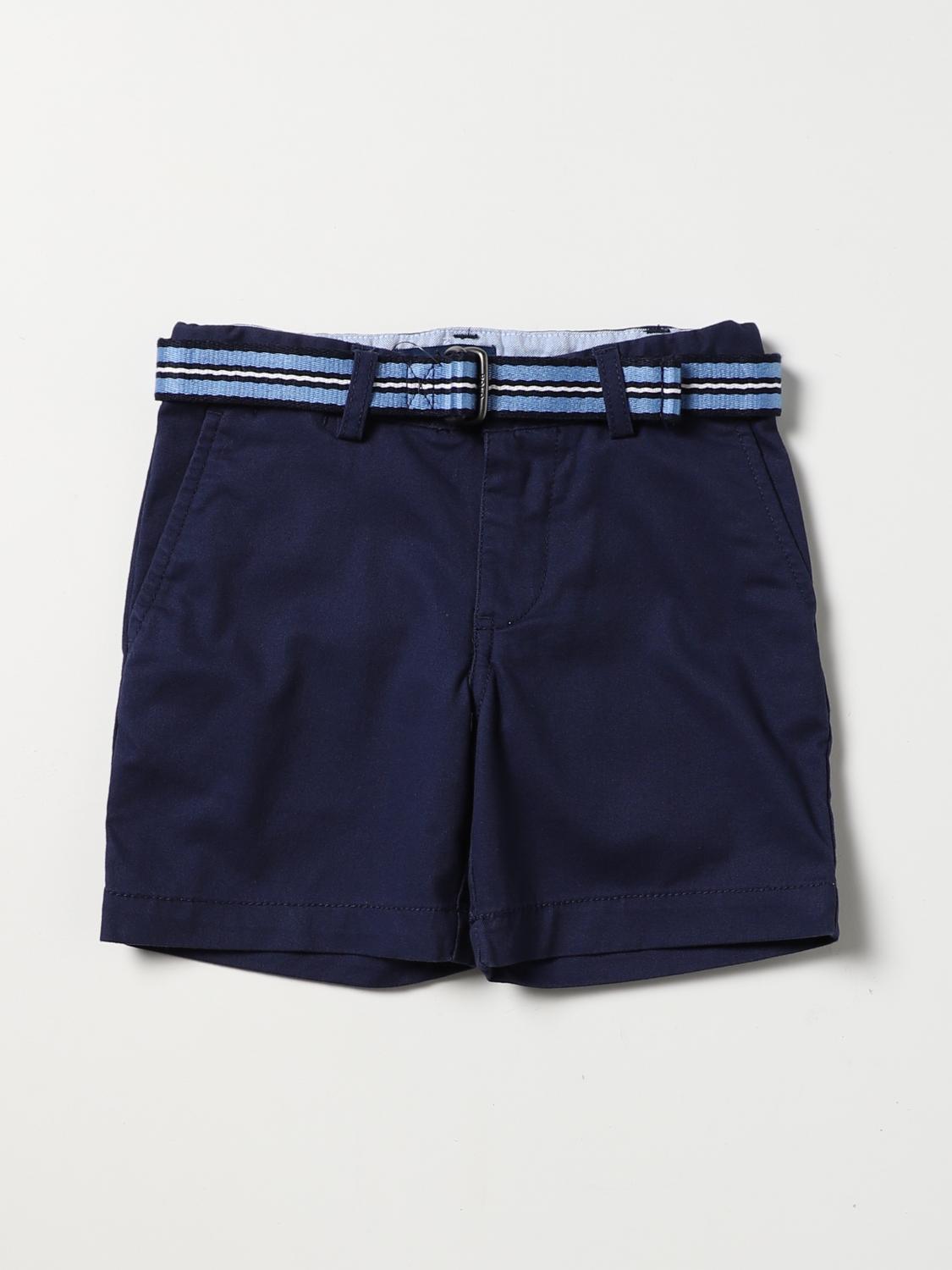 Polo Ralph Lauren Belted Four-pocket Bermuda Shorts In Navy