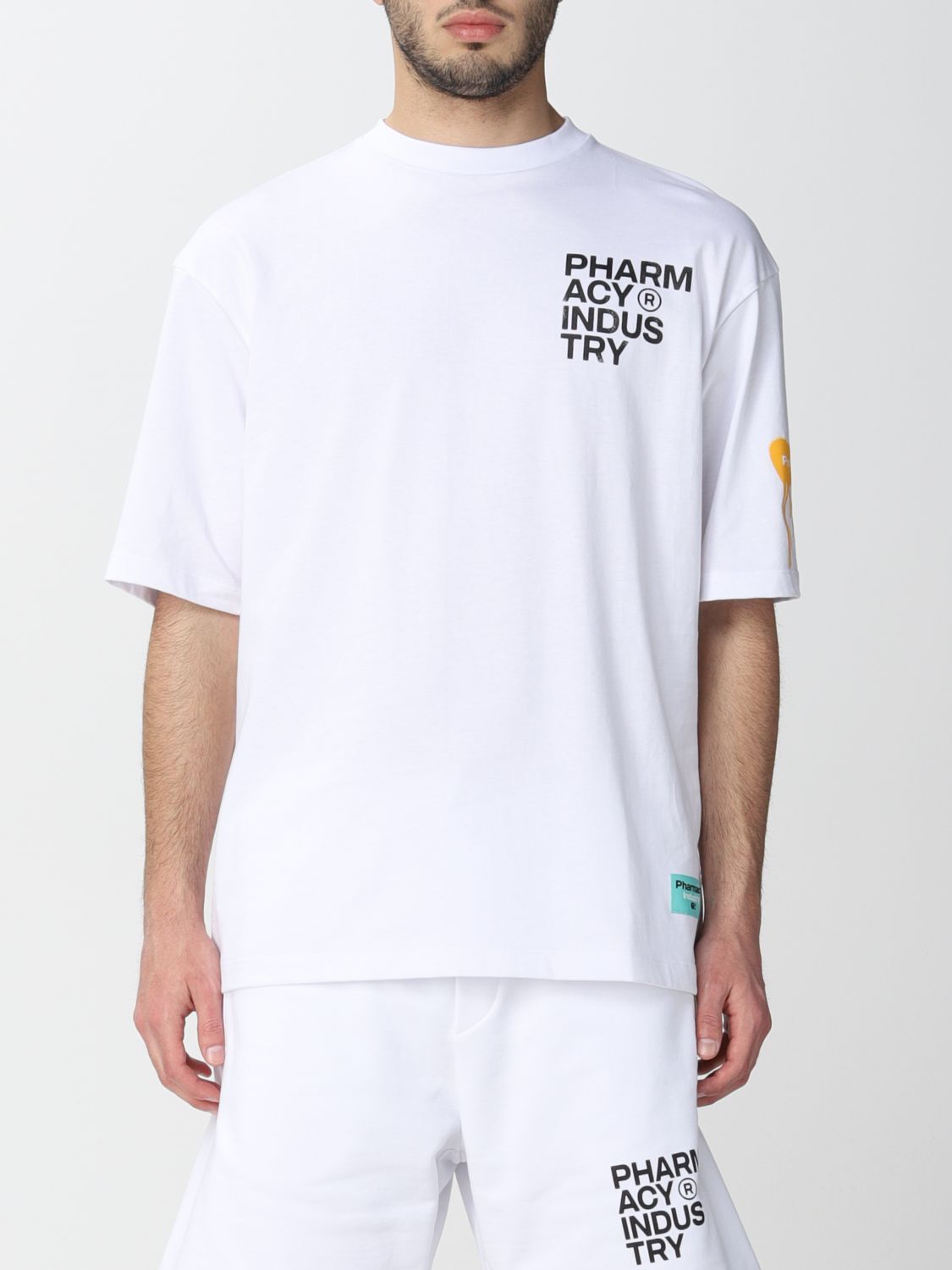 PHARMACY INDUSTRY: Short sleeve crewneck print - White | T-Shirt ...